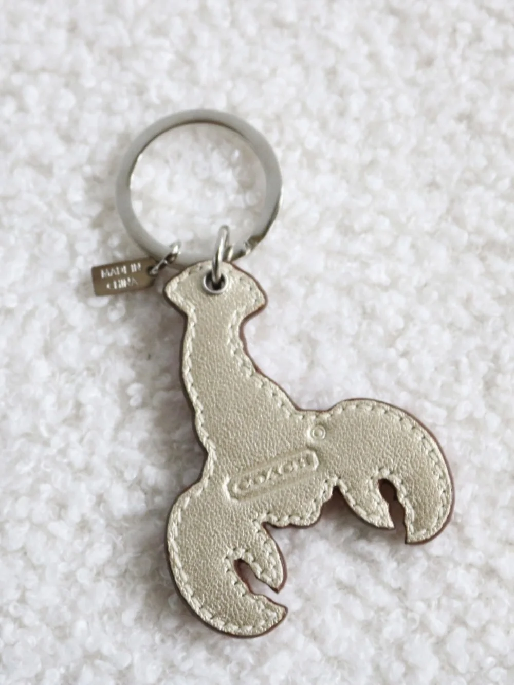 Vintage Coach Lobster Keychain Bag Charm